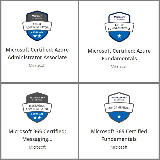 Four Deardurff Certifications