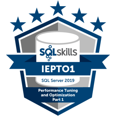 SQLskills Performance Tuning and Optimization badge - SQL Server 2019
